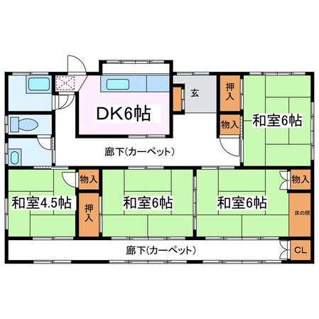 笹賀下小俣貸家の物件間取画像